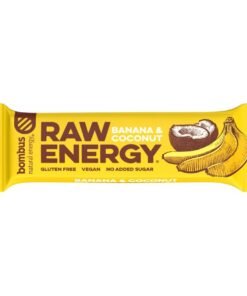 Baton proteic cu banane si nuca de cocos Raw Energy