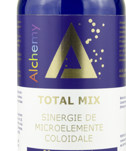 Sinergie de microelemente: aur argint platina cupru zinc magneziu vanadiu crom coloidal Total Mix 20ppm