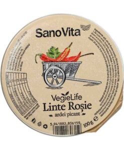 Pasta vegetala tartinabila din linte rosie cu ardei picant VegieLife