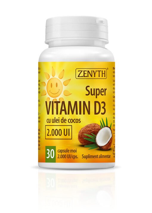Super Vitamina D3 cu ulei de cocos