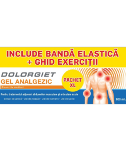 Pachet Dolorgiet gel analgezic 100ml + Banda exercitii Zdrovit