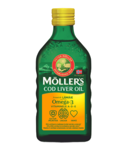 Cod liver oil Omega 3 cu aroma de lamaie