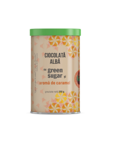 Ciocolata alba cu green sugar si aroma de caramel