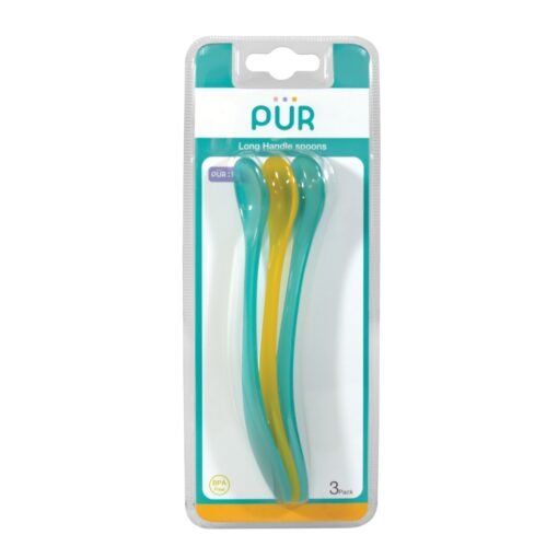 Set linguri cu maner lung verde +3 luni