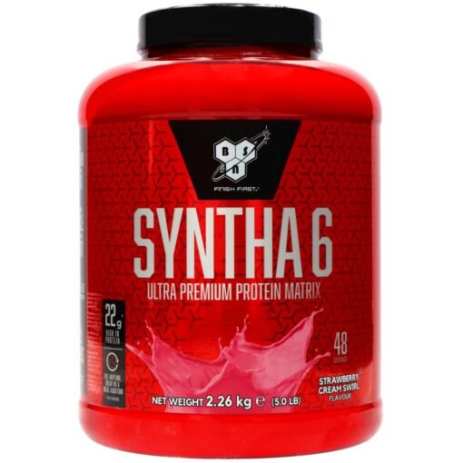 Proteine din zer + izolat proteic syntha 6 aroma capsuni Swirl