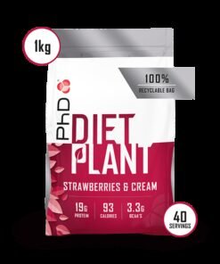 Pudra proteica Diet Plant cu aroma de capsuni si frisca