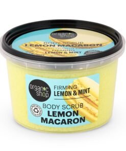 Scrub de corp pentru fermitate cu lamaie si menta Lemon Macaron